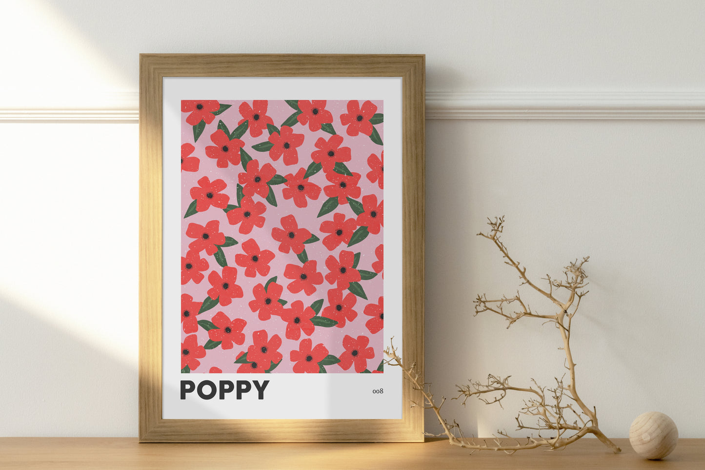 Poppy August Birth Flower Print