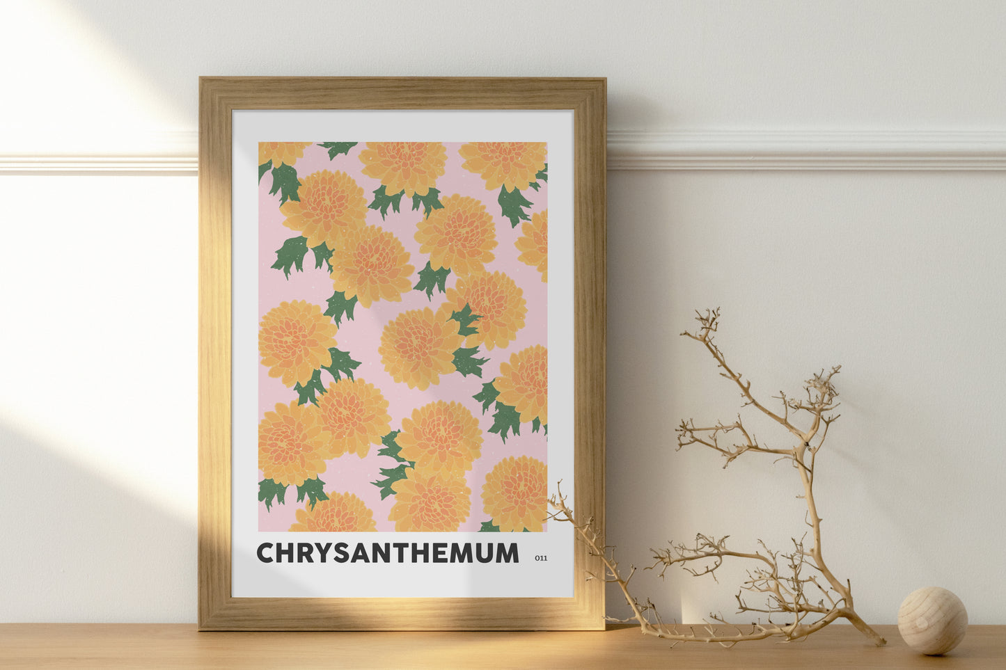 Chrysanthemum November Birth Flower Print