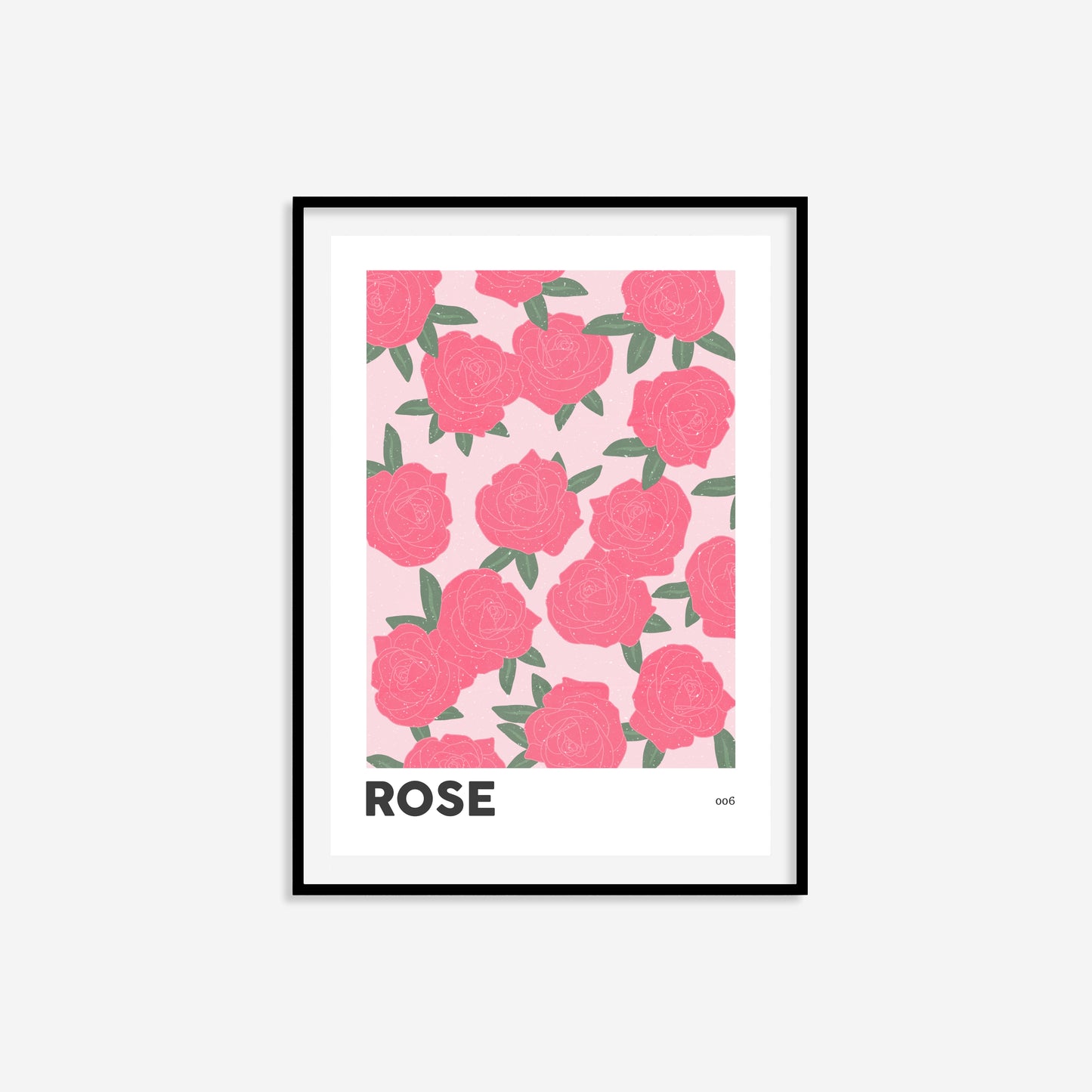 Rose June Birth Flower Print