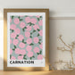 Carnation January Birth Flower Print