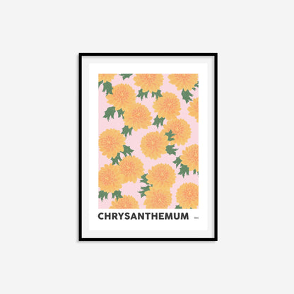 Chrysanthemum November Birth Flower Print