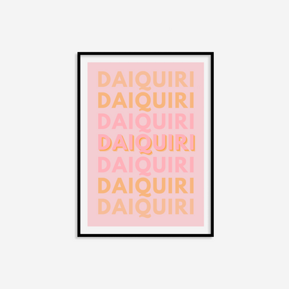 Daiquiri Typography Print