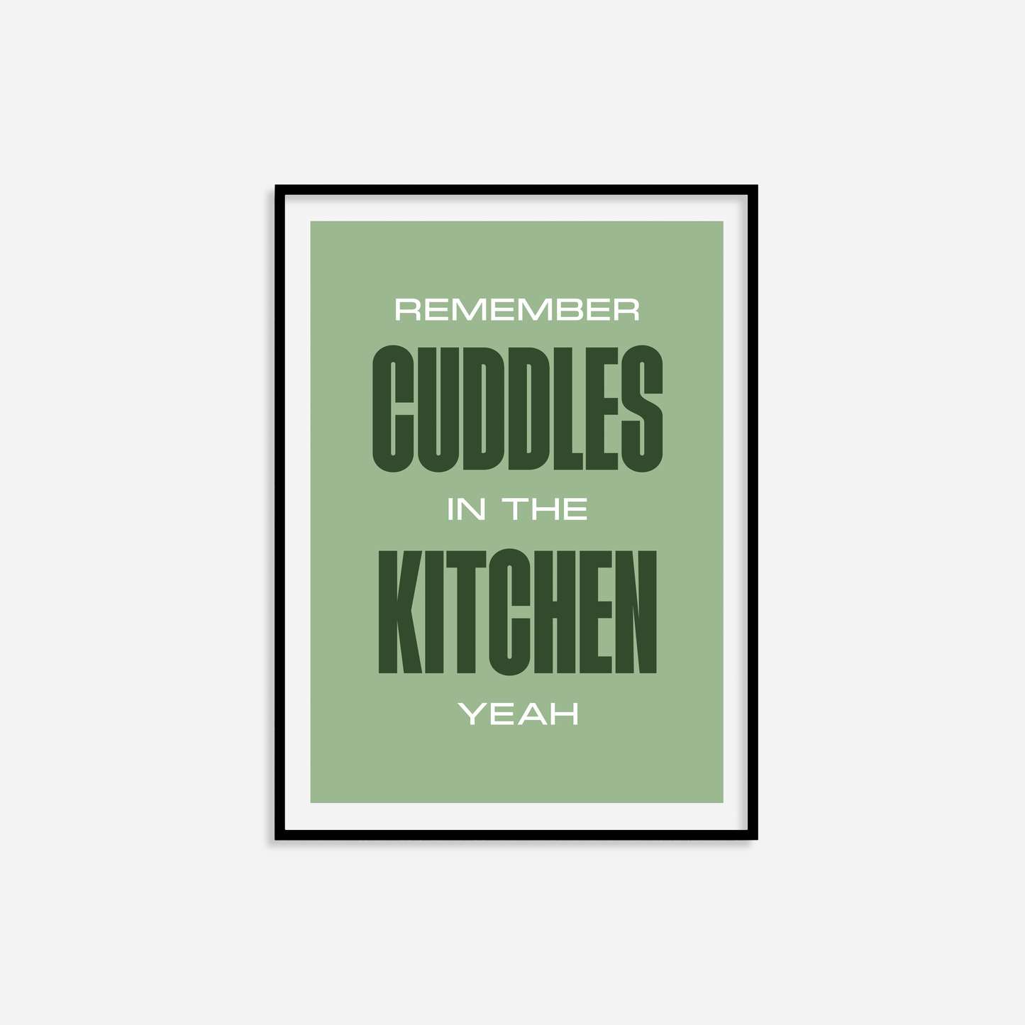 Cuddles In The Kitchen Print