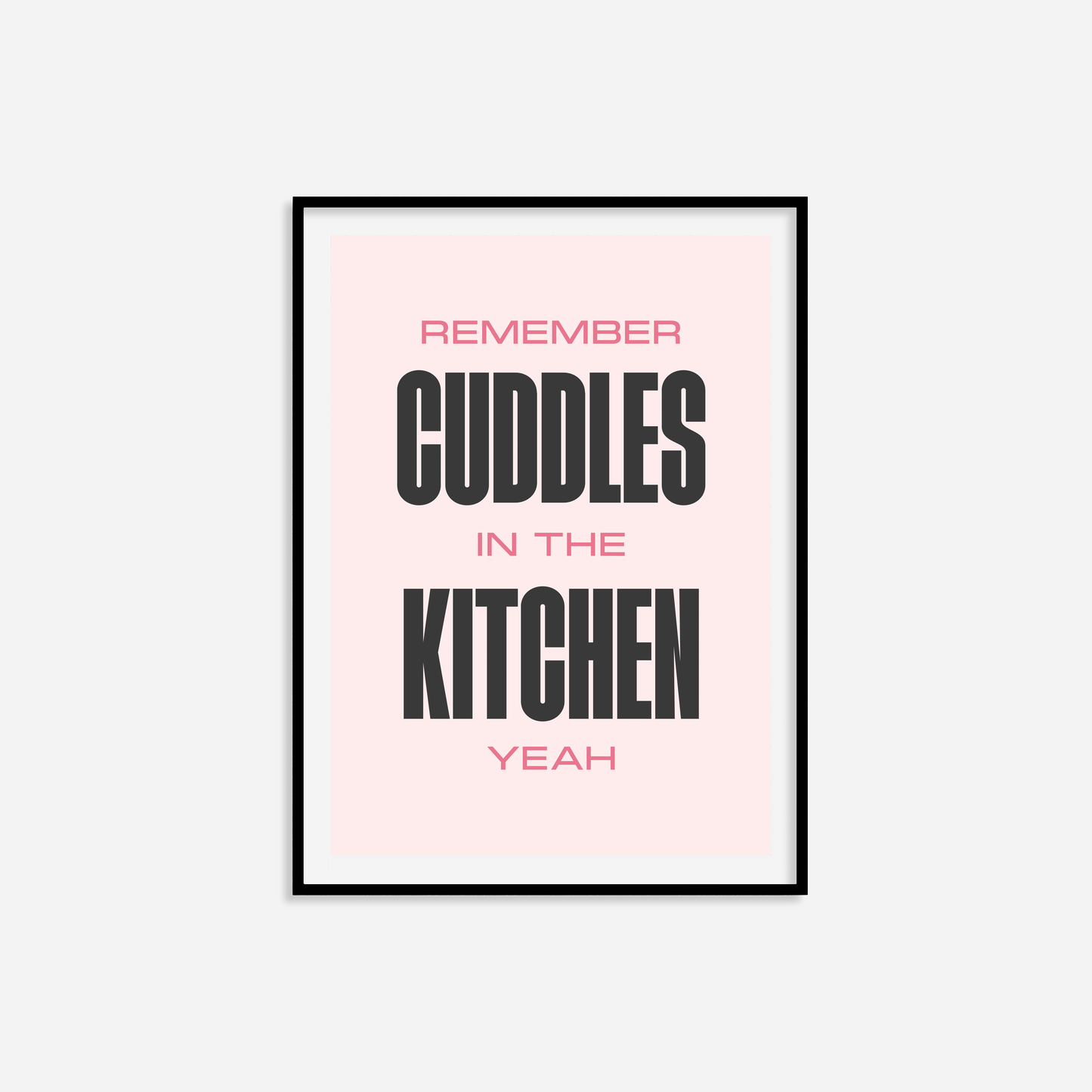 Cuddles In The Kitchen Print