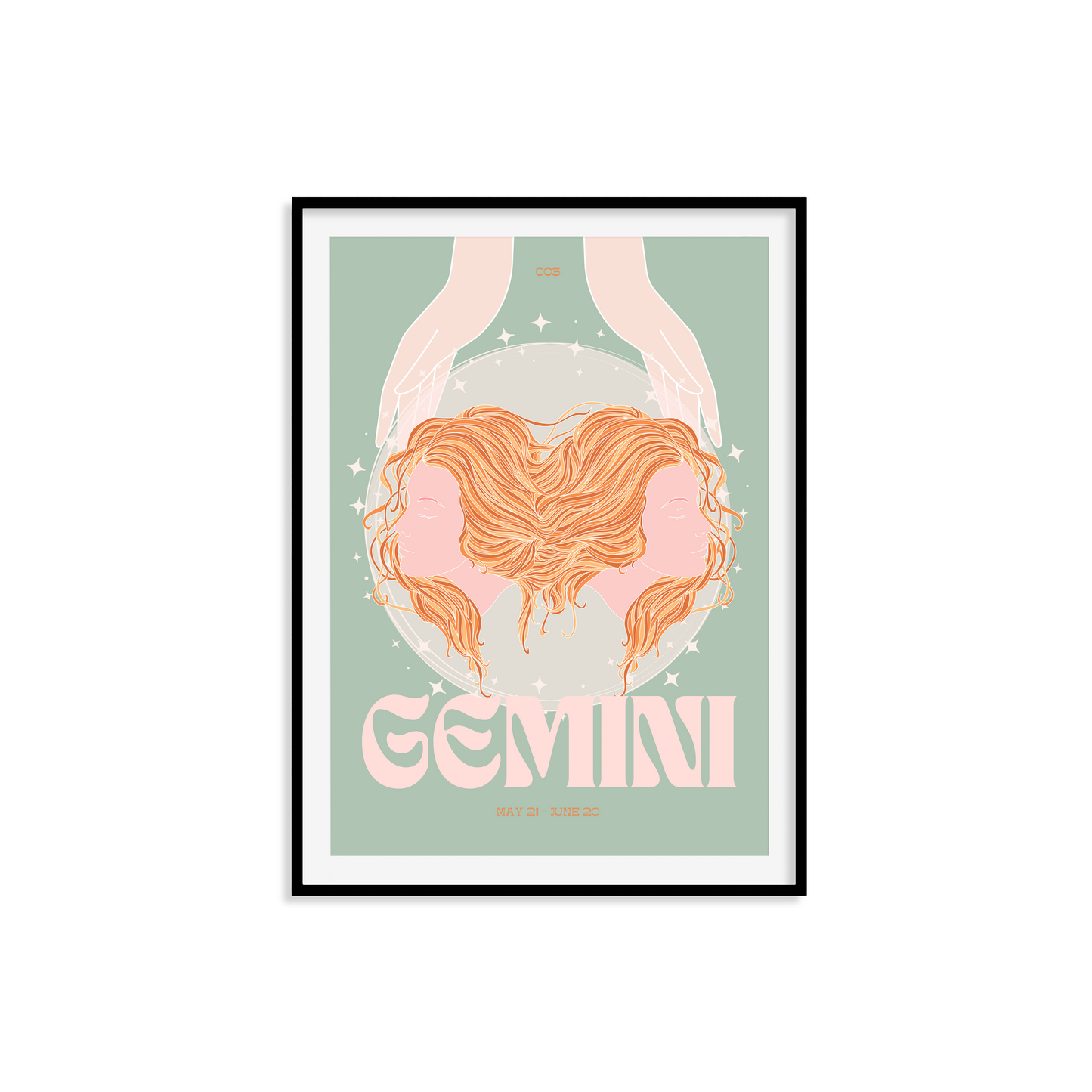 Gemini Zodiac Print