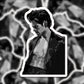 Harry Styles Black And White Sticker